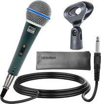 5Core Microphone Pro Neodymium Dynamic Mic XLR Audio Cardiod Karaoke w/ Mic Clip - $15.99