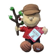 Hallmark Charlie Brown Just The Right Tree Stuffed Plush Doll Christmas Sound 9&quot; - £7.82 GBP