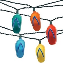 New Flip Flops String Light Set - Plug In - Luau Pool Party Decor - Tiki Bar - £17.57 GBP