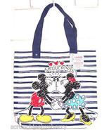 Disney Minnie Mickey Mouse Tote Bag Smooch Hearts Love Theme Parks New - £39.70 GBP