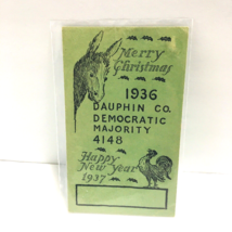 Vtg. Democratic Party of Pennsylvania Dauphin Co. Christmas New Year Eph... - £18.59 GBP
