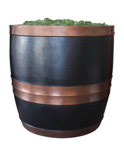 Temple Bell Pot with Copper Band and Black Lacquer, Plant Pot, Flower Po... - $12,500.00