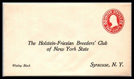 ca 1910 US Cover - Holstein Friesian Breeders Club, Syracuse, New York Q6 - £2.21 GBP