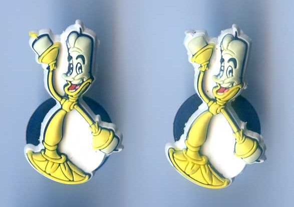 CROCS SHOE CLOGS CHARMS Disney Beauty & the Beast Lumiere candelabra 1 Pair 2pc