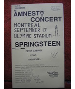 Amnesty International Montreal Flyer +Ticket Stub 1988 Springsteen Gabri... - £22.78 GBP