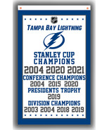Tampa Bay Lightning Hockey Stanley Cup Champions Flag 90x150cm3x5ft Supe... - £11.76 GBP