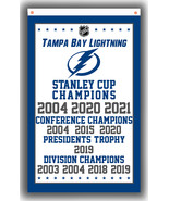 Tampa Bay Lightning Hockey Stanley Cup Champions Flag 90x150cm3x5ft Supe... - €13,07 EUR