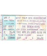 BEACH BOYS 1985 Ticket Stub West Palm Beach Fantasma FLORIDA - $20.42 CAD