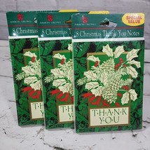 Vintage American Greetings Christmas Thank You Note Cards Lot Of 3 Packs... - £15.45 GBP