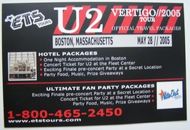 U2 6 PC COLLECTION POSTCARDS PRE PARTY PASS DUBLIN INFO 2001 HARD ROCK +... - $29.50