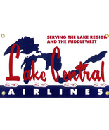 Lake Central Airlines Airplane Vintage Aviation Porcelain Metal Sign - $919.60 MXN