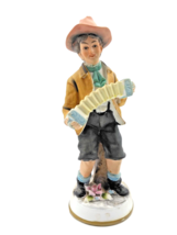 Vintage Norleans Ceramic/Porcelain Man with Accordion Figurine Japan - Fast Ship - £19.91 GBP