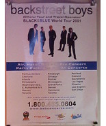 Backstreet Boys Black &amp; Blue Tour Poster 2001 Ets With All Tour Dates 24... - $25.99 CAD