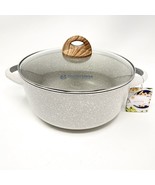 Casserole Pot 8” Inch 2.4Qt Masterclass Premium Cookware With Lid Beige ... - $965.62 MXN