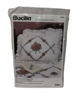 Bucilla Stamped Cross Stitch Kit Pillow Sham PAIR 41565 Renaissance Rose... - $1,120.73 MXN