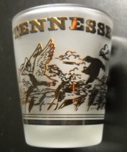 Tennessee Shot Glass Frosted Glass with Gold and Black Geese in Flight - £5.58 GBP