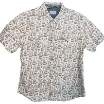 Jachs New York Shirt Men&#39;s Large Hawaiian Girl Dancing Short Sleeve Button Down - £23.29 GBP
