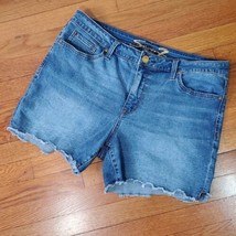 Seven7 Shorts Size 16 Blue Denim Jeans Cotton Stretch Cut Offs Weekend 5 Pocket - £18.12 GBP