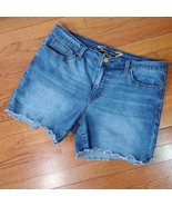 Seven7 Shorts Size 16 Blue Denim Jeans Cotton Stretch Cut Offs Weekend 5 Pocket - $22.54