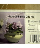 Original Vintage Macy’s Grow-a-Pansy Gift Kit Mint Green Pot NEW - $19.32 CAD