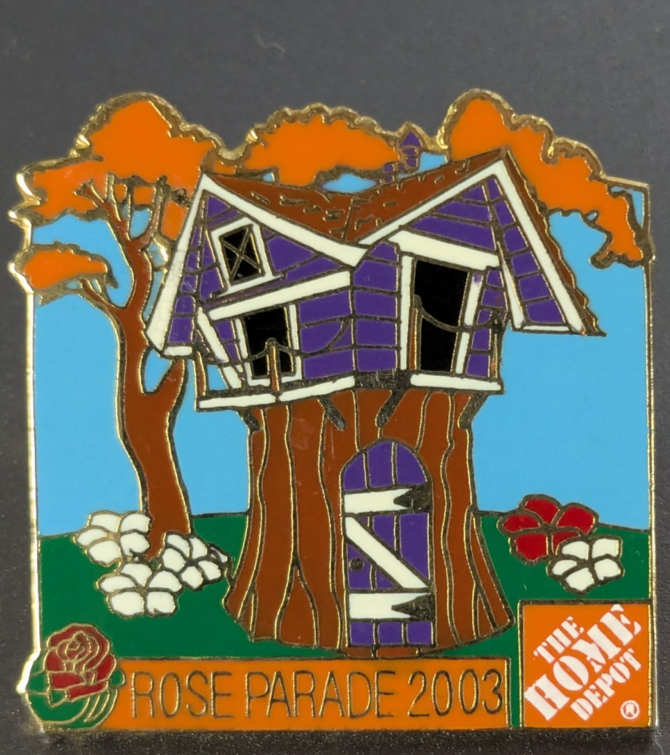 THE HOME DEPOT - 2003 ROSE PARADE - ENAMEL LAPEL HAT PIN - $9.89