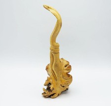 Cobra Serpent Sculpture en Bois Figurine Racine Ronce - £53.75 GBP