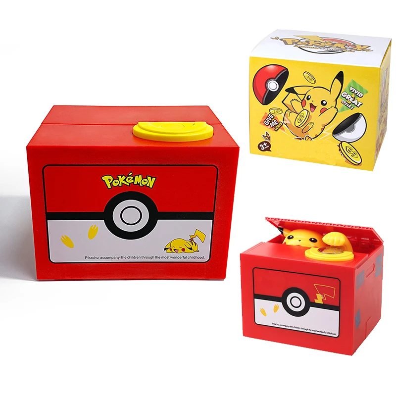 Pokemon Piggy Bank Anime Figure Pikachu Electronic Money Box Money Safe Box Save - £28.69 GBP+