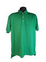 Dunning Golf Men&#39;s Short Sleeve Green Polo Shirt Size Medium  - $16.15