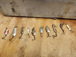 Lot of 10 Vintage Trout Fishing Spoons Small Delfin Thommen Chelly Littl... - $21.80