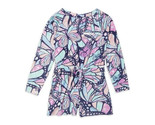 Justice Girls Long Sleeve Lounge Romper Pajama, Multicolor Size M(10) - $18.80