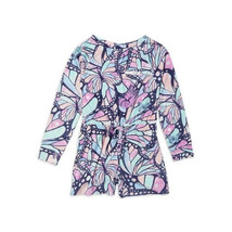 Justice Girls Long Sleeve Lounge Romper Pajama, Multicolor Size M(10) - $18.80