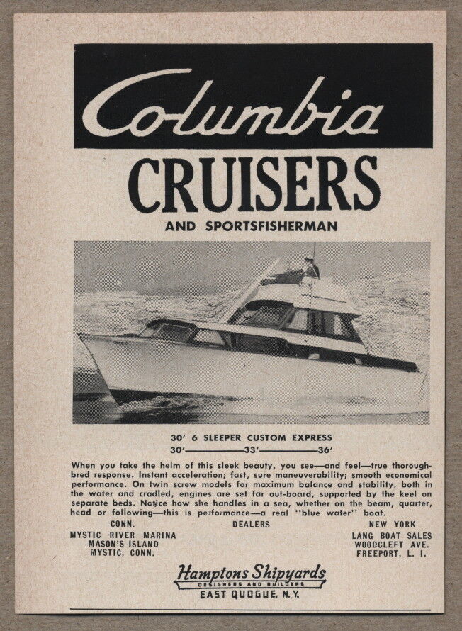 1963 Vintage Magazine Ad Columbia Cruisers 30' Custom  - $8.98
