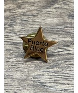 Vintage Puerto Rico Star Gold Tone Lapel Pin Pinback KG JD - €8,39 EUR