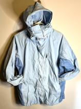 Columbia Vertex Womens XL Jacket w/Detachable Hood Full Zipper Core Light Blue - £21.66 GBP