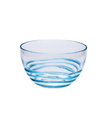 Clear and Blue Four Piece Swirl Acrylic Service For Four Bowl Set - $110.74 CAD