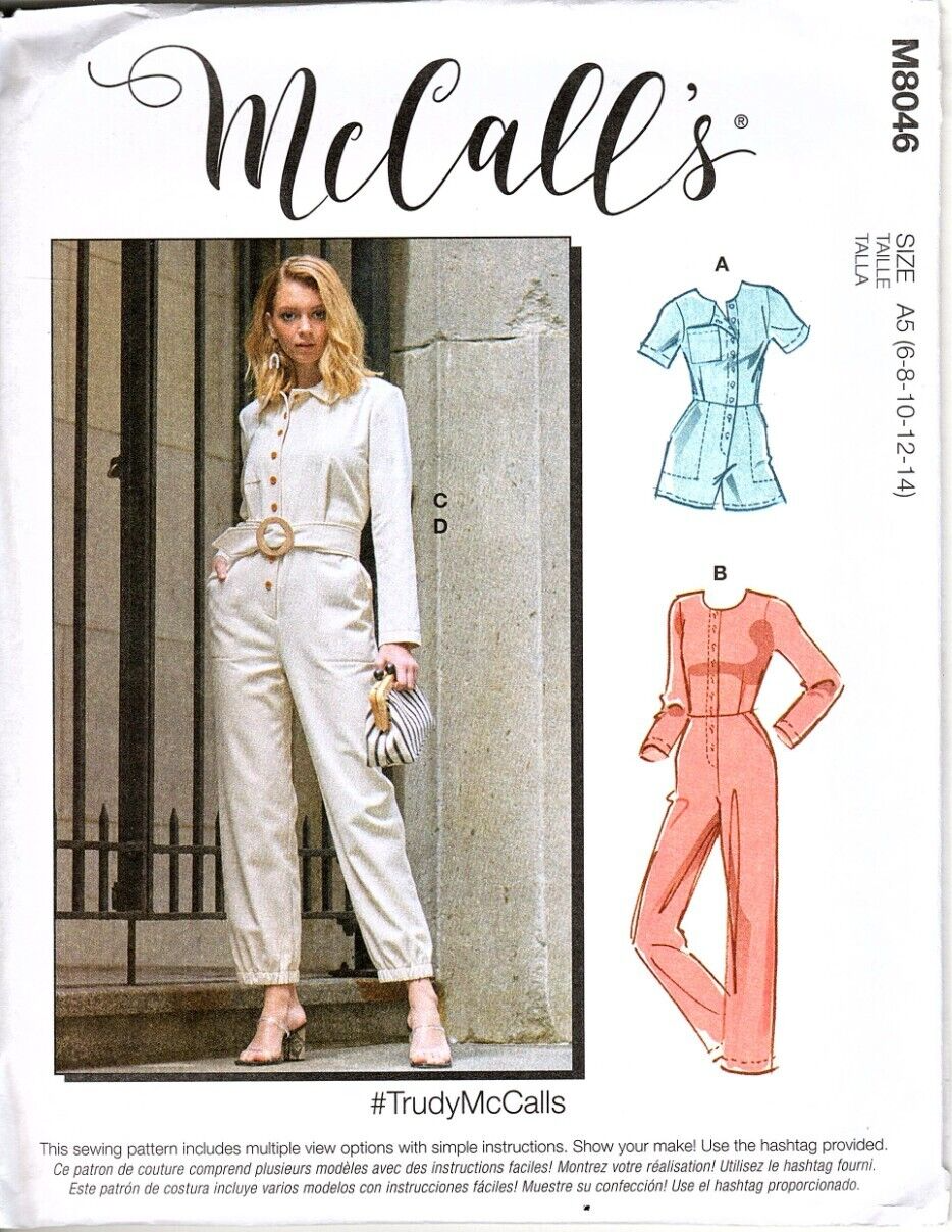 Primary image for McCall's M8046 Misses 6 - 14 Jumpsuit and Rompers Uncut Sewing Pattern