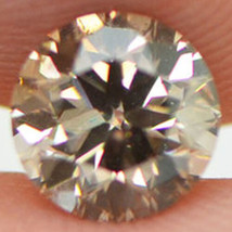 Round Cut Diamond Real Fancy Brown Color Loose VS2 Enhanced 1.22 Carat 6.89 MM - £884.70 GBP