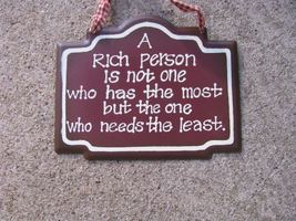   28265RP- A Rich Person... Metal Sign - $2.95