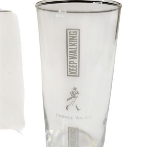 Johnnie Walker Glass Keep Walking Highball Glasses, White Logo - Two Pack - $15.34