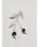 Vintage Style Double Calla Lily Pin Brooch - $1,281.17 MXN