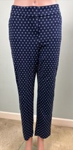 Women&#39;s Chico&#39;s Ponte Medallion-Print Tapered Ankle Pants Navy Blue Sz 0 (4) - £39.10 GBP