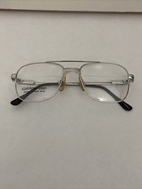 Vtg Stainless Steel SST-1 Double Bridge Silver Aviator Eyeglass Frames 5... - £23.20 GBP