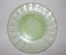Vintage Green Depression Glass 6&quot; Plate Hazel Atlas Ribbon Pattern - $276.49 MXN