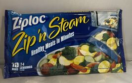Ziploc Zip&#39;N Steam Medium Cooking Bag-Pack of 10~DISCONTINUED NEW SEALED - $20.00