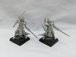Lot Of (2) RPG Dnd Demon Warrior Fighters With Dual Swords Metal Miniatures - $37.41