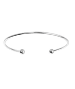 Classic Ball 925 Sterling Silver Cuff Bracelet, 7.25 Inches - £19.54 GBP