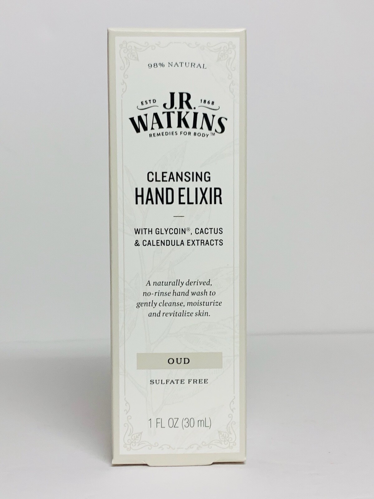 J.R. Watkins Cleansing Hand Elixir OUD, Hand Wash, Waterless Serum, 1 oz Item image 2