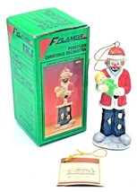 Emmett Kelly Jr. Clown Christmas Ornament Fine Bone China Flambro #9653 in Box - £7.87 GBP