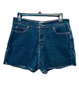 Levi’s 512 Slimming Womens Size 28 Raw Edge Cut Offs High Waist Dark Jea... - €11,24 EUR