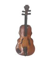 Vintage MINI Violin Cello Christmas Ornament Wooden Dollhouse Collectible - $11.86